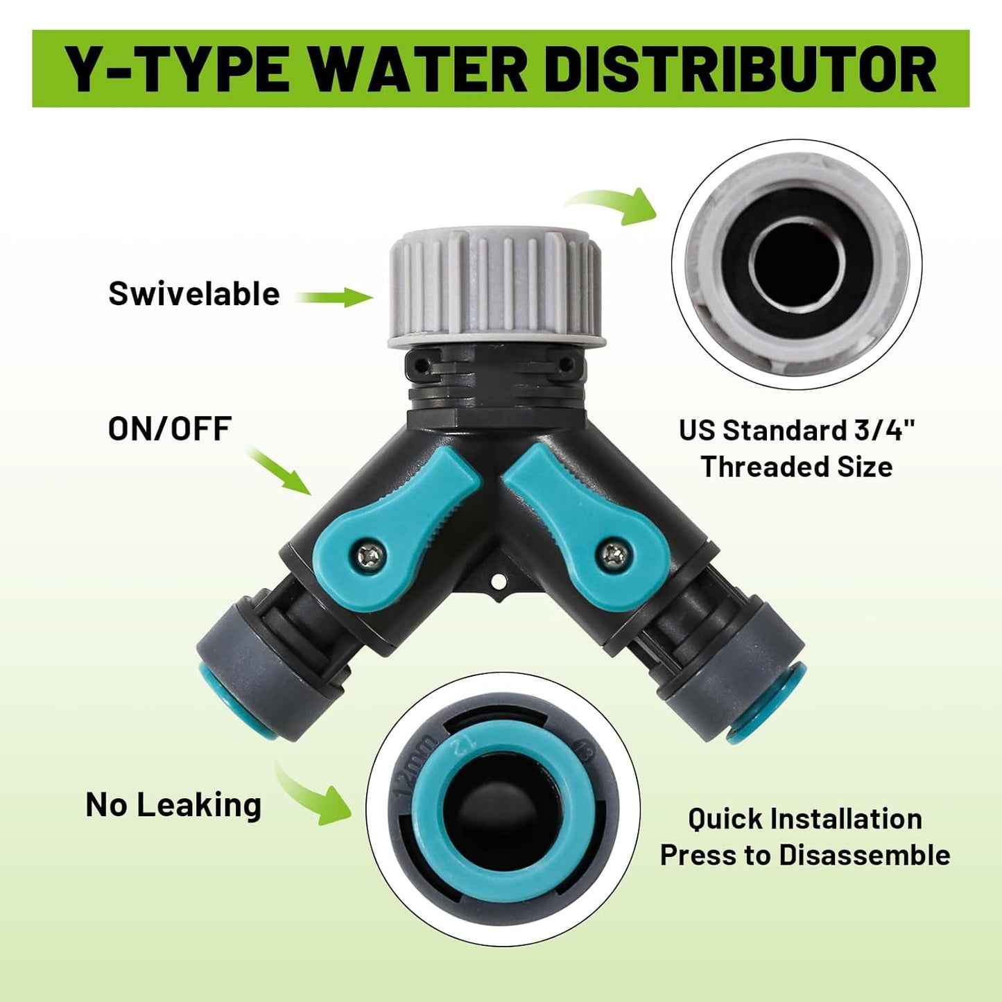 Drip Irrigation Kit - 100 FT. Hose Sprinkler System with 360° nozzles and T-connectors for Gardens, lawns, Plants, Flower beds, Trees, patios and hydroponics (Closeable nozzle-28)