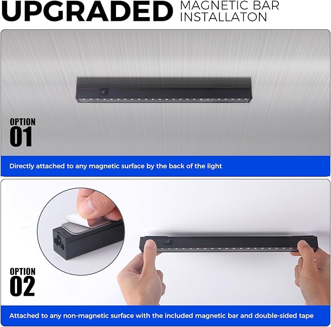 Barrina T5 Grow Lights for Indoor Plants, Full Spectrum Grow Light, 1ft LED Plant Light, Black Cover LED Grow Light Strips, 3 Mounting Modes, Magnetic Installation, Plug and Play, 5000K, 4 Packs