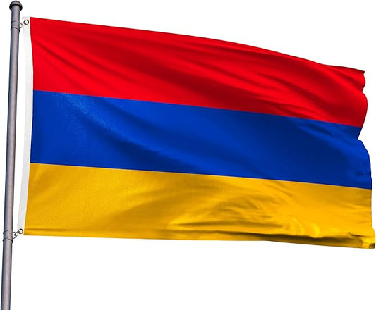Armenia Flag 3x5FT Armenian National Polyester Flag With 2 Grommets For Patriotic Armenian Themed Festival Events Party Decoration(Armenia, 3x5FT)