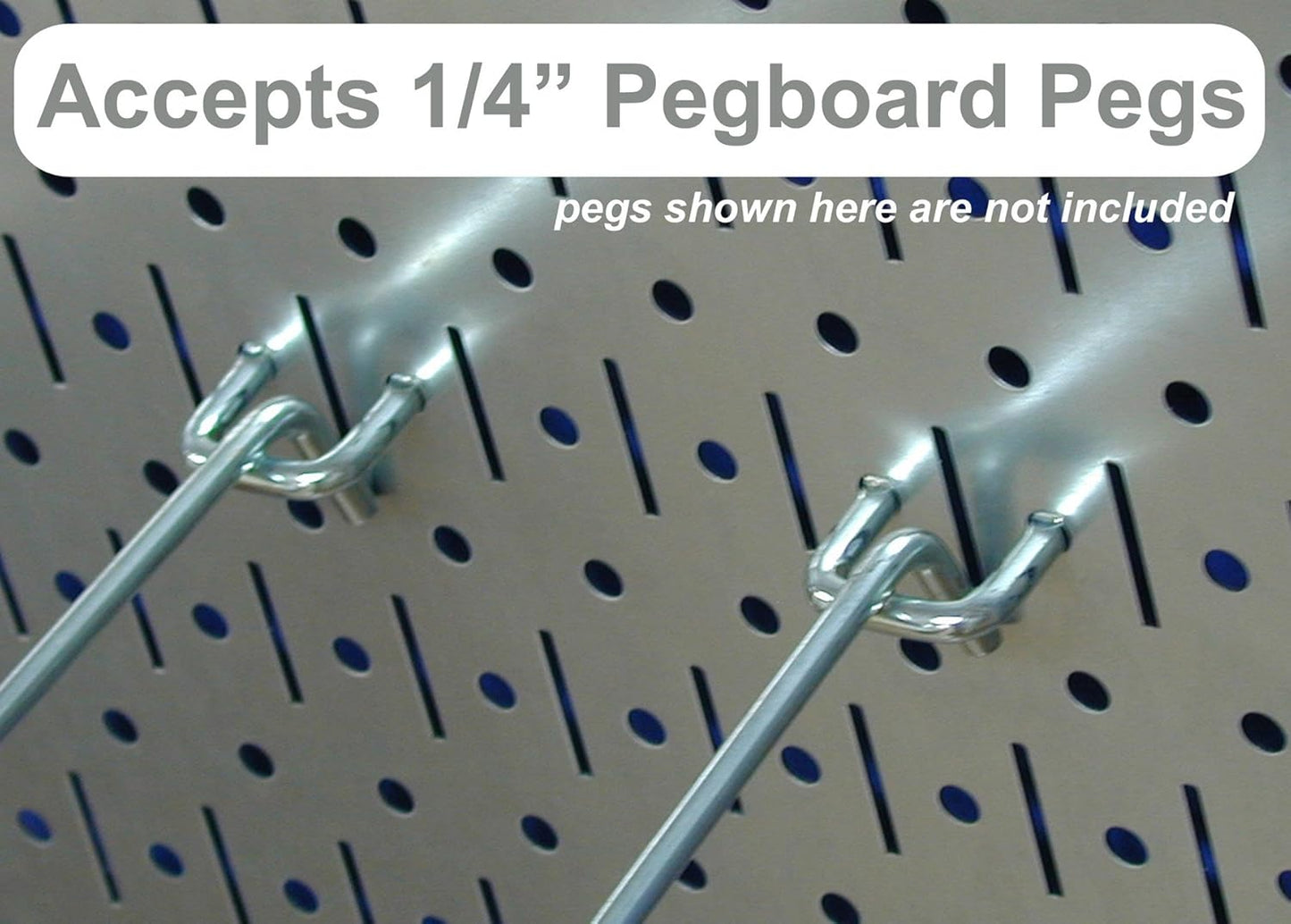 Wall Control Pegboard Organizer 4 ft. Metal Standard Tool Storage Kit With White Toolboard and Accessories - 30-P-3232W