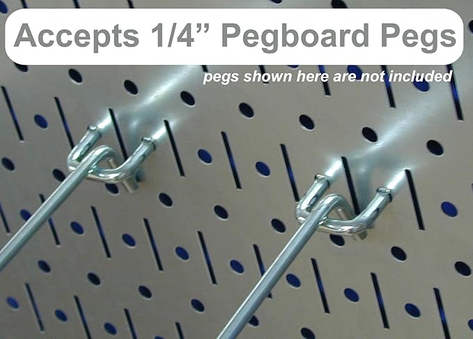 Wall Control 4 ft. Metal Pegboard Organizer - Standard Tool Storage Kit & Spray Can Holder Bracket for Pegboard & Slotted Tool Board - White