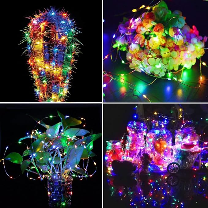 66Ft 200LED Fairy Lights Plug in, Waterproof String Lights Outdoor & Indoor 8 Modes with Timer, Christmas Light Bedroom Decor, Twinkle Light for Girl's Room Garden Christmas Decorations (Multicolor)
