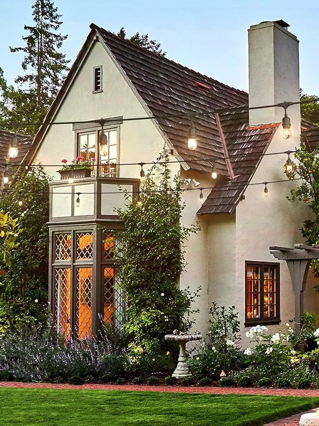 addlon 48 FT Outdoor String Lights Timer Control Commercial Grade Weatherproof 18 Edison Vintage Bulbs ETL Listed Heavy-Duty Decoration Christmas Lights for Patio Backyard Garden