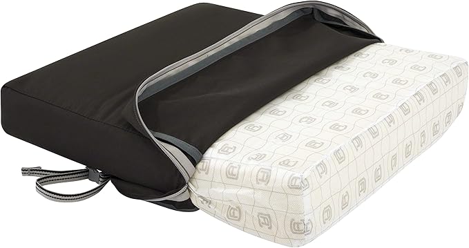 Classic Accessories Ravenna Water-Resistant 23 x 23 x 5 Inch Square Patio Seat Cushion Slip Cover & Foam, Espresso, Lounge Chair Cushion
