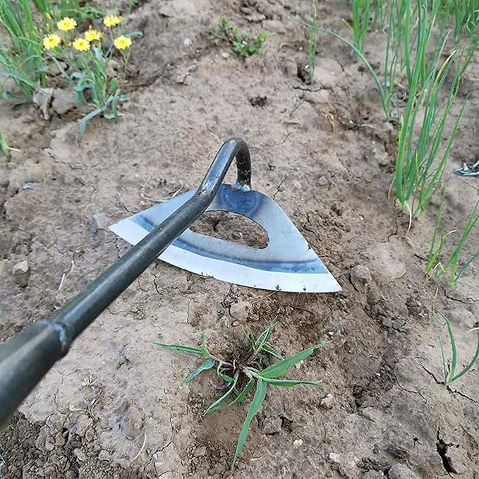Garden Tools Hollow Hoe, All-Steel Hardened Hollow Hoe, Sharp Garden Edger Weeder, Durable Gardening Hoe Hand Tool Weed Puller Accessories for Backyard Weeding, Soil Loosening, Farm Planting (2PCS)