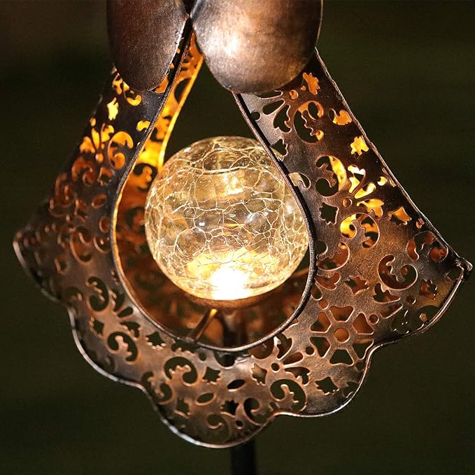 Solar Garden Stake Lights – Metal Angel Solar Warm White LEDs Stake Light Memorial Gift - Solar Angel Lights Perfect as Angel Remembrance Gifts & Sympathy Gifts