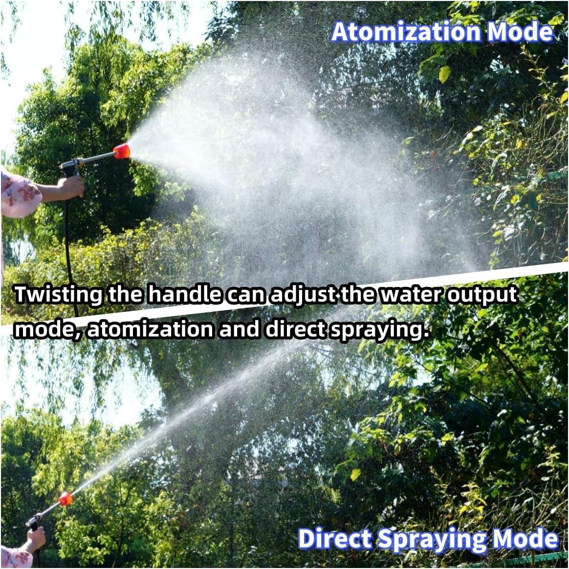Agricultural Spray Guns, Fruit Tree Sprinkler, Electric Spray, High-Pressure Spray, Long Rod, Even Spray, Direct Spray, Lrrigation and Cleaning (Red headed plastic spray gun)