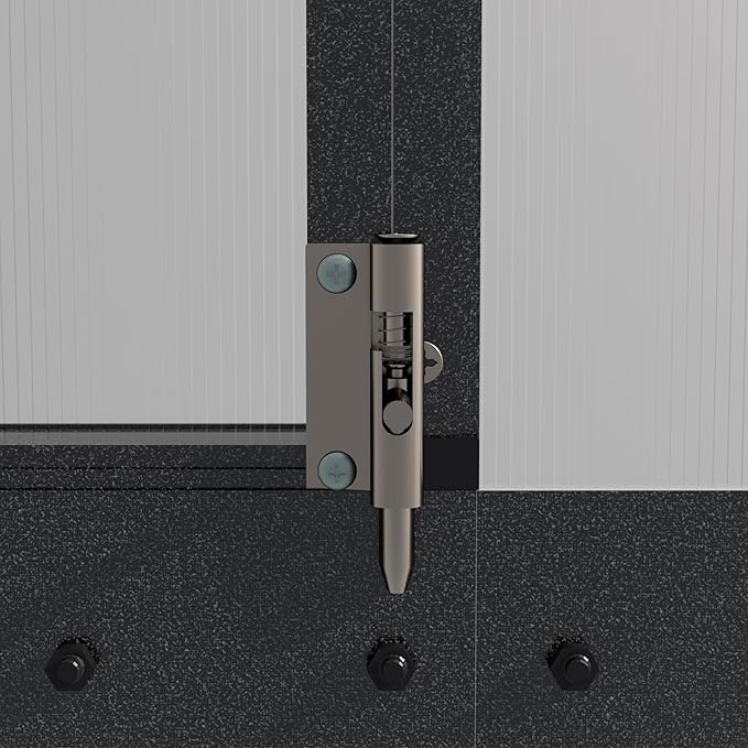 8x14 FT Green House for Outdoor, Polycarbonate Aluminum Walk-in Greenhouse Kit with Lockable Door and Adjustable Roof Vents, Backyard Garden in Winter, Gray