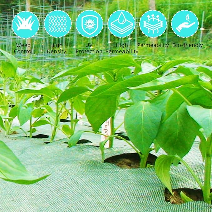 6 Ft x 300 Ft Heavy Duty Weed Barrier Landscape Fabric, 3.2Oz Professional Grade Weed Barrier Fabric for Gardening, Erosion Control & Construction, Durable Polypropylene Ground Cover