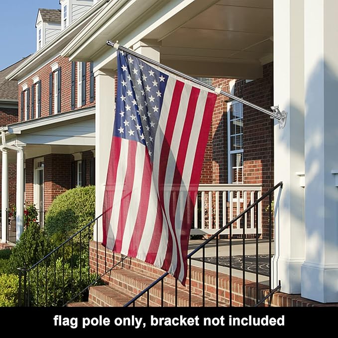 Flag Pole, 6FT Flag Pole for House - Residential or Commercial Metal Flagpole for Garden Yard Porch Truck Boat (No Bracket)