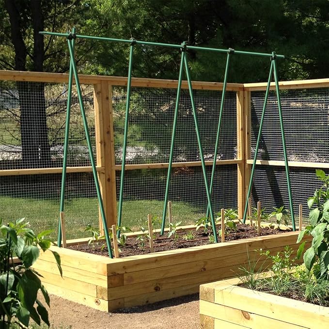 5 Ft 50pack Garden Stakes for Climbing Plants,1/4" Dia Supports Poles EcoStake Rust-Free Plant Sticks Fence Post (60inch)