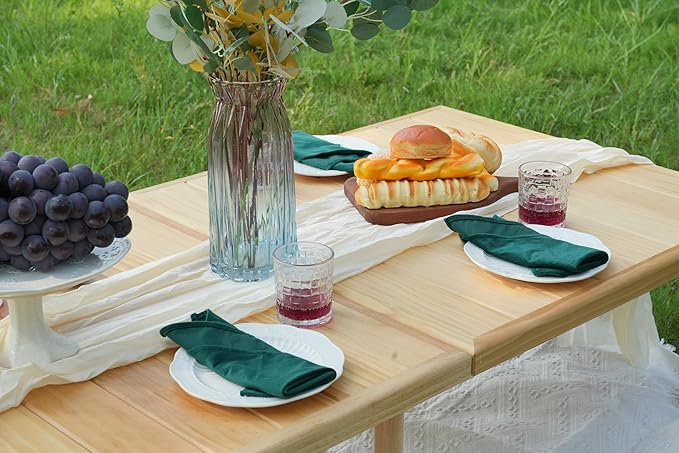 30×30-inch Bohemian Style Picnic Table with 60×30-inch Tabletop and Dual Height Adjustment for Patio Grilling.
