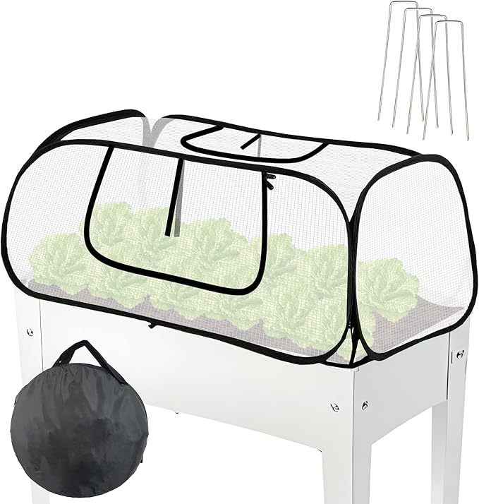 45"*22"*16"Garden Plant Covers with Two Air Hole and Breathable Mesh for Raised Beds, Accelerator Plants Cover, Mini Greenhouse Cover, Frost Cover for Plant Vegetable Seedling Protector 1PCS