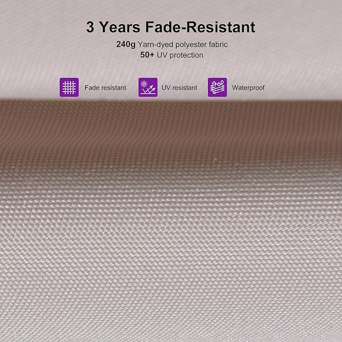 PURPLE LEAF 9' X 11.5' Rectangle Cantilever Umbrella Patio Umbrella Outdoor Aluminum Offset Hanging Umbrella with 360-degree Rotation for Pool Garden Backyard Deck, Beige
