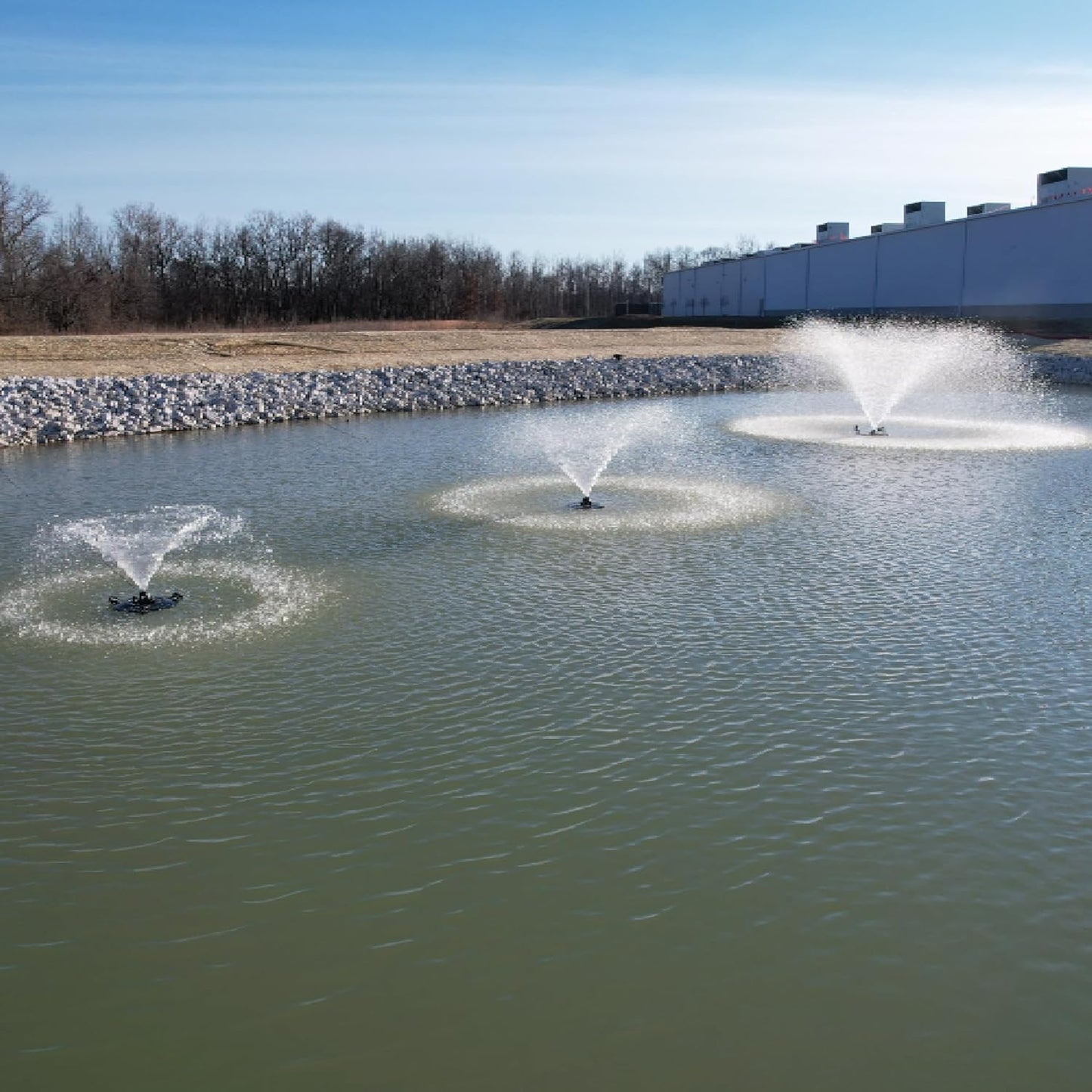 HALF OFF PONDS Floating Fountain – 1 HP Pond Aerator, 200' Cord – 15,000 GPH Water Pump – 13 Spray Patterns - Color-Changing LED Lights & Control Box - for Large Ponds, Lakes & Water Gardens