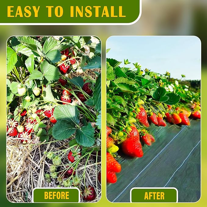 4x200FT Weed Barrier Fabric, Heavy Duty Weed Barrier Landscape Fabric, Garden Weed Barrier Fabric for Garden Fabric, Landscaping Fabrics, Driveway Fabrics