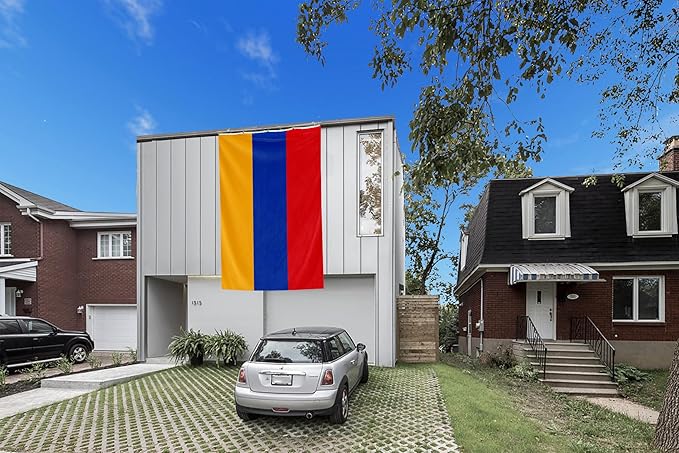Armenia Extra Large Flag 8x12FT Giant Armenian National Polyester Flag With 3 Grommets For Patriotic Armenian Themed Festival Events Party Decoration(Armenia, 8x12FT)