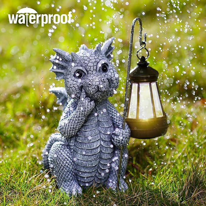 Solar Garden Decor Statues Figurine: Garden Art for Patio Balcony Yard Lawn - Unique Christmas Birthdays Gifts for Mom Grandma Women Wife Sister