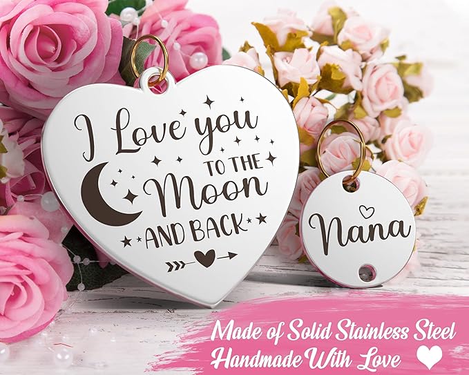 Best Grandma Nana Gifts, for Grandma from Granddaughter Grandchildren Grandkids, Unique Grandma Birthday Gifts for Nana Gigi Grandmother New Grandma Gifts Moon Crystal Suncatcher