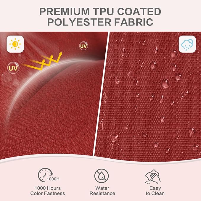 Aoodor 19" x 19" x 5" Tufted Outdoor Chair Cushions, Water Resistant & Fade Resistant Polyester Dining Chair Pads with 2 Straps for Patio Furniture, Set of 2