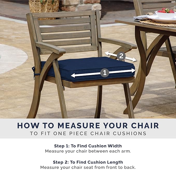 Arden Indoor/Outdoor Seat or Rocking Chair Cushion, 19 x 18, Water Repellent, Rain Proof, Fade Resistant Cushion for Rocking or Dining Chairs Tan Leala