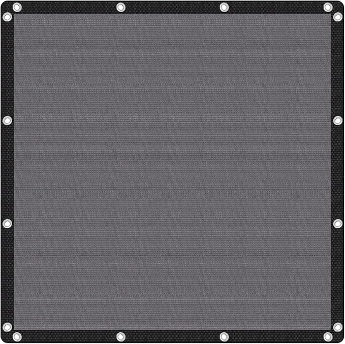 VICLLAX Shade Fabric Sun Shade Cloth with Every 2 FT Grommets for Patio Garden Pergola Cover Canopy 12x13 FT, Grey