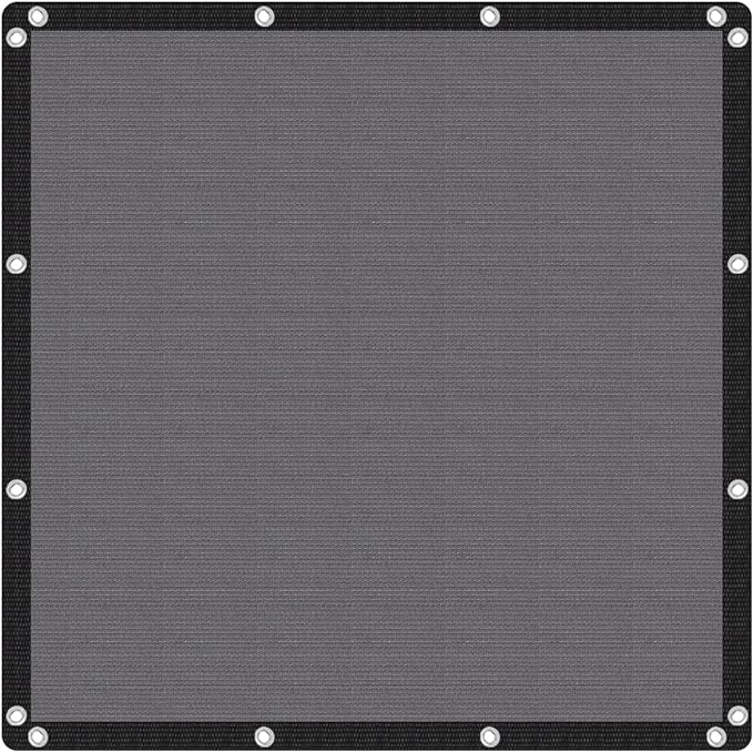 VICLLAX Shade Fabric Sun Shade Cloth with Every 2 FT Grommets for Patio Garden Pergola Cover Canopy 14x22 FT, Grey