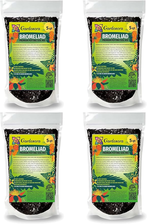 Organic Bromeliad Soil Blend - Enhance The Beauty and Resilience of Your Plants - 20 QUARTS