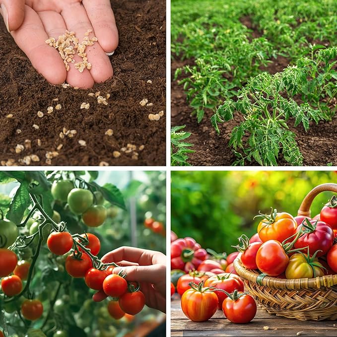 1,500+ Tomato Seeds, Heirloom Vegetable Seed for Planting Indoor Outdoor, 10 Varieties Salad Tomato Seeds Garden Hydroponic Kit, Non-GMO Home Hydroponic Fresh Food Veggie Supply