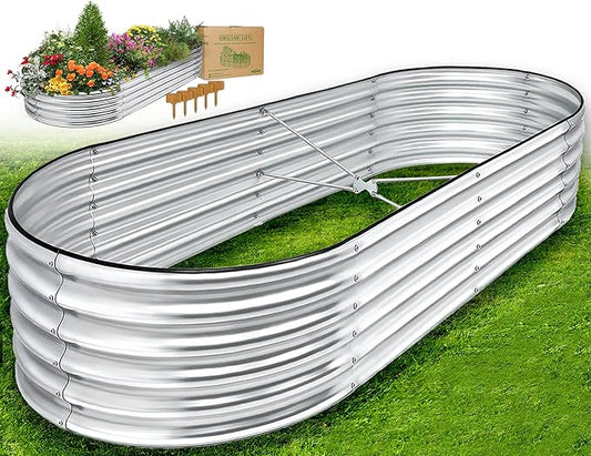 7x3x1.4ft Galvanized Raised Garden Bed, Upgraded with X-Shaped Support Rods, Large Raised Garden Beds Outdoor, Raised Bed for Planting Vegetables, Flowers, Fruits