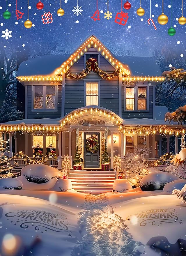 LED Christmas String Lights, 100FT C7 Vintage Christmas Lights with 104 Bulbs(4 Spare), Commercial Connectable Christmas Tree Lights for Xmas Holiday Roofline Garden Wedding Decor