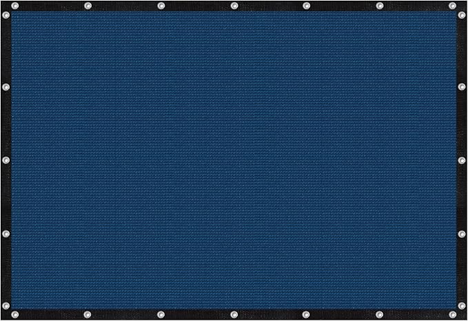 VICLLAX Shade Fabric Sun Shade Cloth with Every 2 FT Grommets for Patio Garden Pergola Cover Canopy 8x16 FT, Dark Blue
