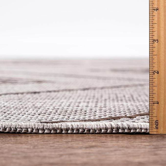 Keen Home Design Terrace Outdoor Area Rug - 5x8 Washable Indoor/Outdoor Rug for Patio, Kitchen, Balcony, Beach, Garden, Deck and Porch, Size: 5'3"x7'7"
