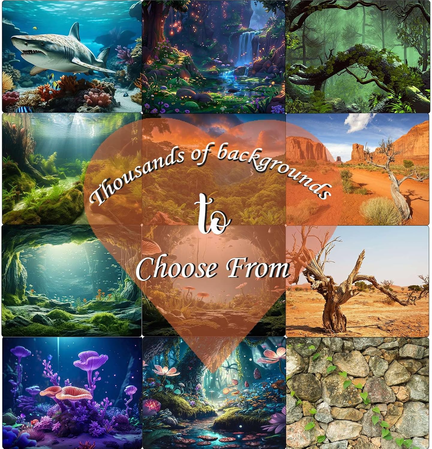 Aquarium Background Exquisite Underwater Grass Leaves with Pebbles Aquarium Backdrop Vivid Green Aquatic Plant Stone with Dead Woods and Fresh Leaves Fish Tank Wallpaper 72x24in