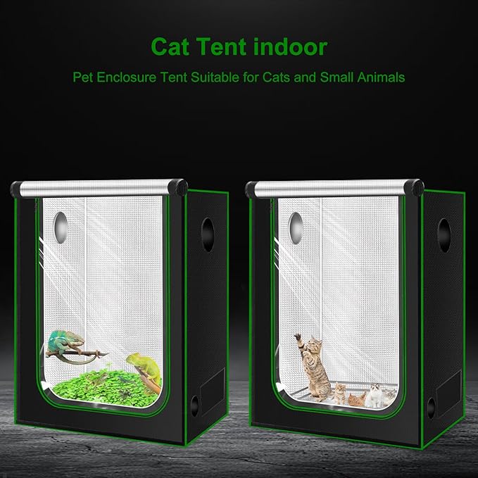 MELONFARM 2x2 Grow Tent, 24"x24"x48" Grow Tent, Double Transparent Viewing Door Indoor Grow Tent, Growing Tent with High Reflective Mylar & Floor Tray, Plant Tent for Indoor Hydroponics Growing