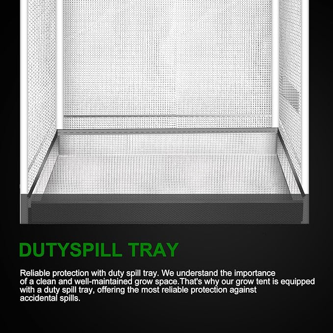MELONFARM 4x2 Grow Tent, 48"x24"x60'' High Reflective 600D Diamond Mylar Canvas with Observation Window and Floor Tray for Hydroponic Indoor Plant Growing