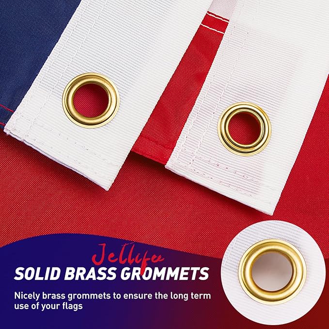 American Flag 4x6 Outdoor, 4x6 Flags Outside, All Weather US Flags with Embroidered Stars Sewn Stripes Brass Grommets, Vivid Color, Nylon USA Flag for Outdoor Indoor (4 by 6 Foot)