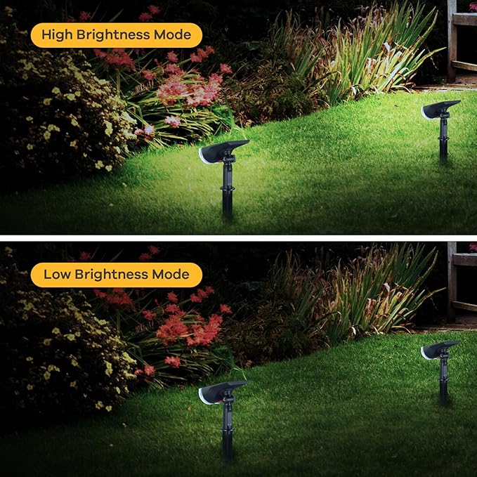 Linkind StarRayS Solar Lights Outdoor, Bright Solar Spot Lights Outdoor, IP67 Waterproof Spotlights for Garden, Yard, Landscape, Walkway, Daylight, 6 Pack