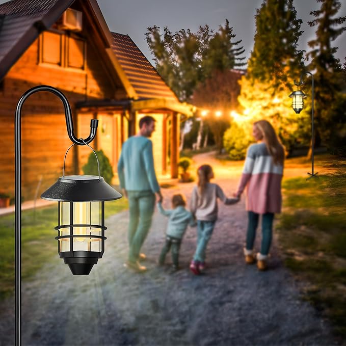 XDW-GIFTS Bird Feeder Pole for Outdoor, 2-Pack 76 Inch Shepherds Hooks Heavy Duty Garden Pole for Hanging Plant Basket, Solar Light Lanterns, Garden Plant Hanger Stands with 5 Base Prongs
