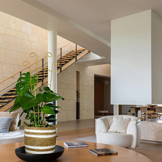 30 Inch Plant Trellis Indoor for Potted Plants 3 Pack Indoor Plant Trellis for Climbing Plants Stackable Houseplant Trellis Metal Garden Pot Trellis for Vine Ivy Support(30inch Gold)