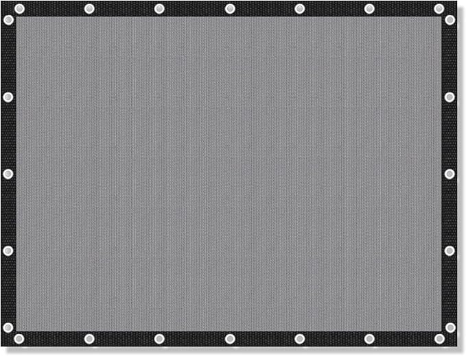 VICLLAX Shade Fabric Sun Shade Cloth with Every 2 FT Grommets for Patio Garden Pergola Cover Canopy 5x5 FT, Light Grey