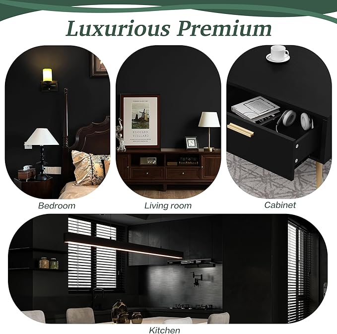 Dimoon 118''x17.7'' Black Peel and Stick Wallpaper Contact Paper Modern Self Adhesive Wall Paper Removable Renter Friendly Textured Solid Color Shelf Cabinet Vinyl Roll (118''x17.7'',Black)