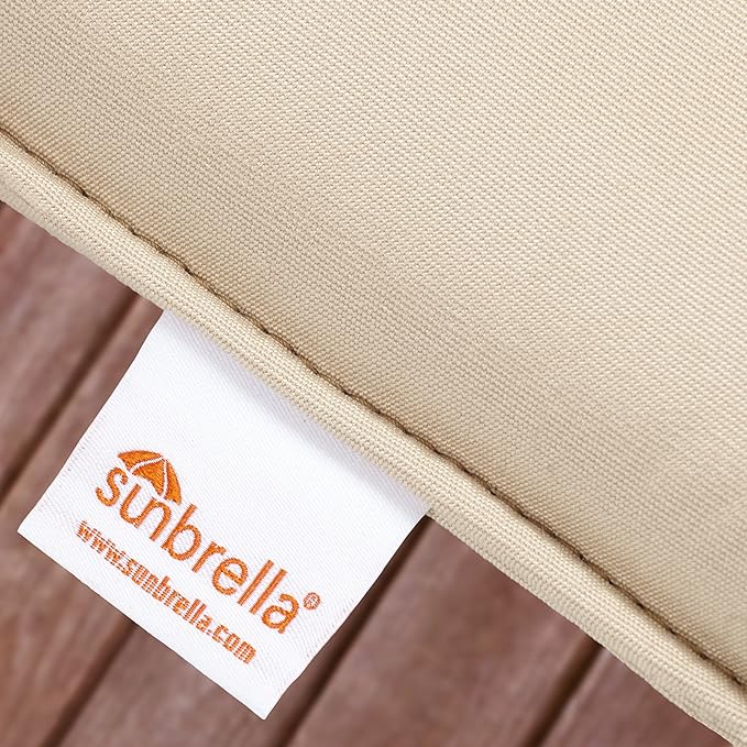 Sorra Home Sunbrella Bristol Square Chair Cushion (Set of 2) - Fade & Water Resistant, Outdoor & Indoor Patio Seat Cushion with Plush Foam - Dupione Crimson (20" x 20" x 2.5")