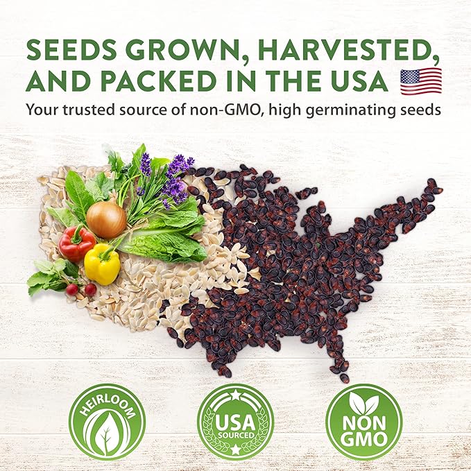Home Grown 32,000+ Heirloom Seeds for Planting Vegetables and Herbs Bundle: 70 Unique Varieties - 100% Non-GMO Survival Seeds for Planting Indoor or Outdoors