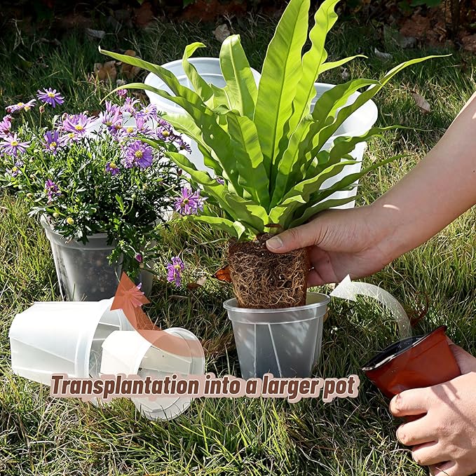 3.9-9.4 Inch Big Size Clear Nursery Pots with Drainage, 6 Sizes 30 Packs Nursery Garden Pots with 30 Plant Labels for Seedling Plants, Nursery Pots Variety for Indoor Outdoor Seed Starter Flower Pots