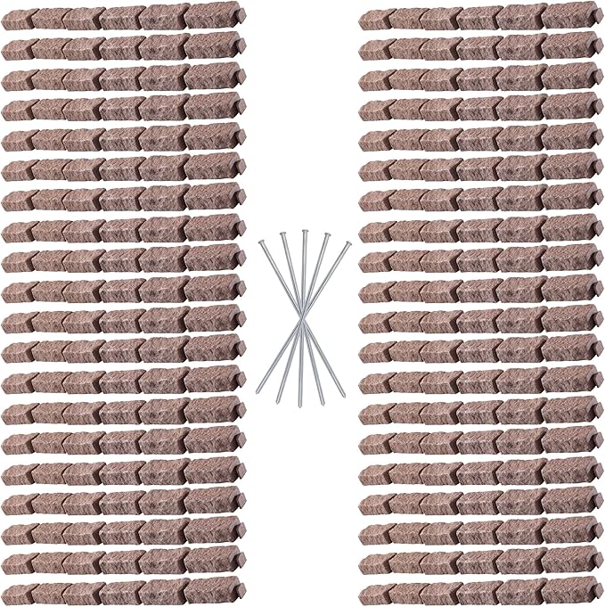 Beuta Landscape Edging | Garden Edging Border | Faux Stone Bricks for Lawn edging, Flower beds, Pathways & Yard Edging– 40 Packs | Each Section Has 6 Bricks 48"L x 4"W x 2.25"H |120 Spikes|Cobblestone
