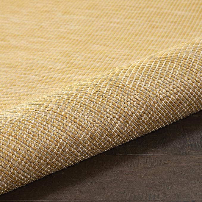 Nourison Positano Indoor/Outdoor Yellow 2'2" x 12' Area Rug, Easy Cleaning, Non Shedding, Bed Room, Living Room, Dining Room, Backyard, Deck, Patio (2x12)