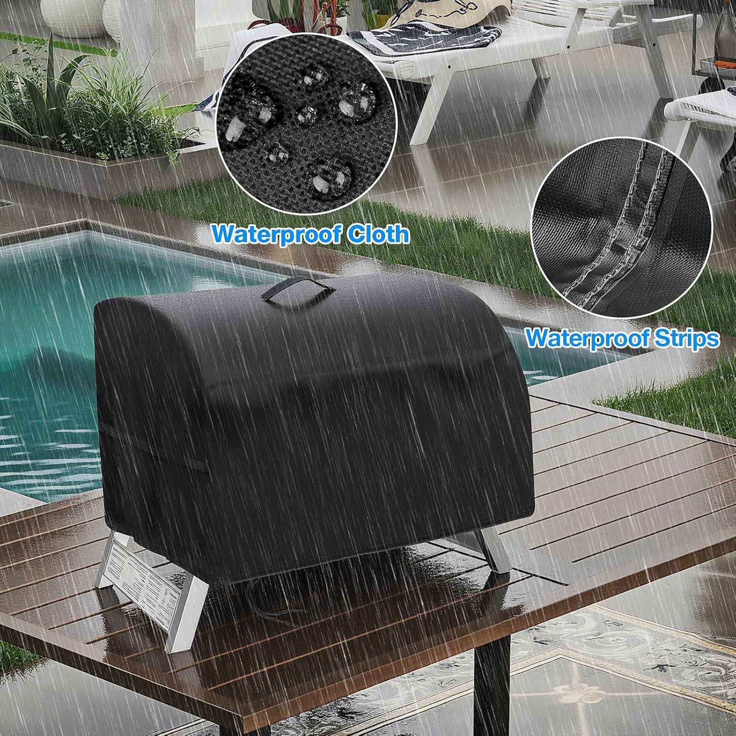 Grill Cover for Z Grills Cruiser 200a Portable Pellet Grill,Waterproof Small Tabletop BBQ Grill Covers - 25 x 20 x 13 Inch
