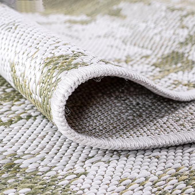 Keen Home Design Terrace Outdoor Area Rug - 9x12 Washable Indoor/Outdoor Rug for Patio, Kitchen, Balcony, Beach, Garden, Deck and Porch, Size: 8'10"x12'