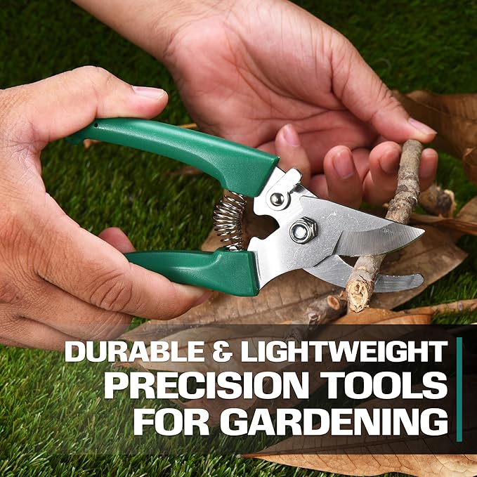 2wayz Garden Tool Set - 5-Piece Durable Gardening Hand Tools - 3x12x7-inch Gardening Kit with Portable Box and Carrying Case - Small Garden Planting Tools - Garden Essentials - Gift for Garden Lovers